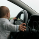 My daughter “driving” when she was still a baby